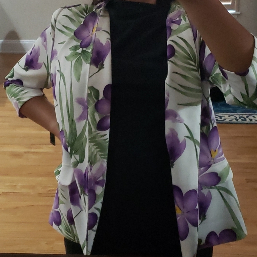 White and purple blazer💜